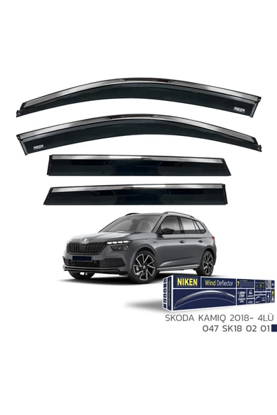 Niken Skoda Kamiq Uyumlu Kromlu Cam Rüzgarlığı 4lü Set 2018 2023 ürün görseli 1