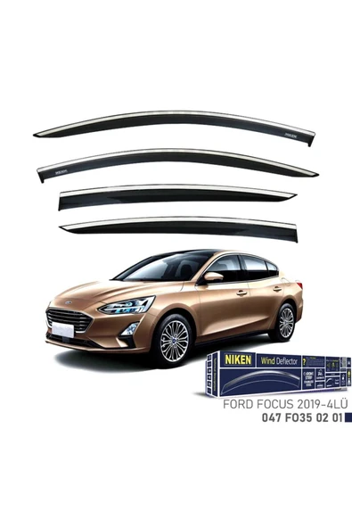 Niken Ford Focus 5 Sedan Kromlu Cam Rüzgarlığı 4lü Set 2019 Ve Üstü ürün görseli 1
