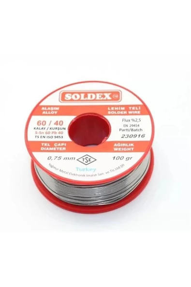 GUMUSONLINE 100gr 0,75 Mm 60/40 Lehim Teli ürün görseli 1
