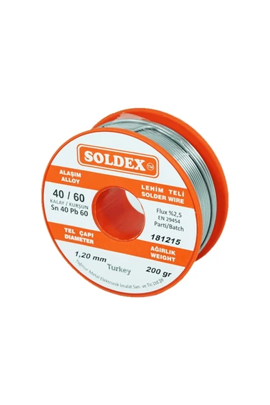 GUMUSONLINE 40/60 1,60 Mm Lehim Teli 200 gr ürün görseli 1