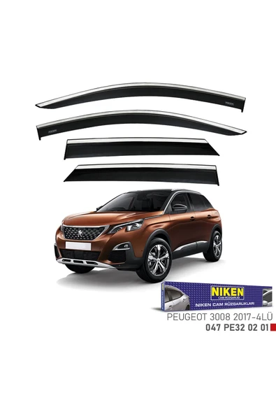 Niken Peugeot 3008 cam rüzgarlığı kromlu 2017+ ürün görseli 1