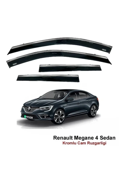 Niken Renault Megane 4 Sedan Kromlu Cam Rüzgarlığı ürün görseli 1