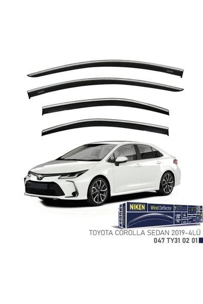 Niken Kromlu Cam Rüzgarlığı Toyota Corolla Sedan 2019-2022 ile uyumlu ürün görseli 1