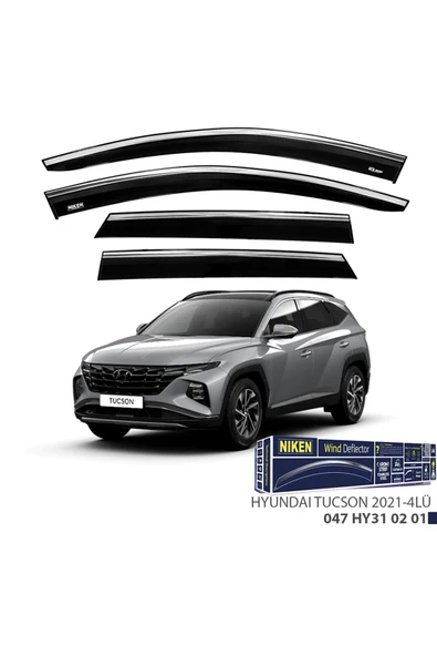 Niken Kromlu Cam Rüzgarlığı Hyundaı Tucson 2021 ve Sonrası ile uyumlu ürün görseli 1