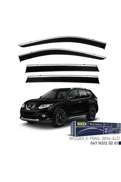 Niken Kromlu Cam Rüzgarlığı Nissan X-Trail 2015-2020 ile uyumlu ürün görseli 1