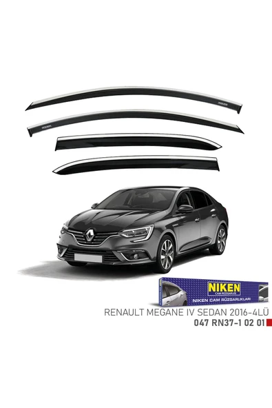 Niken Renault Megane 4 Sedan Kromlu Cam Rüzgarlığı Niken 2016+ sonrası uyumlu ürün görseli 1