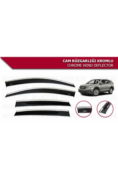 Niken Honda Crv 2012-2018 Kromlu Cam Rüzgarlığı ürün görseli 1