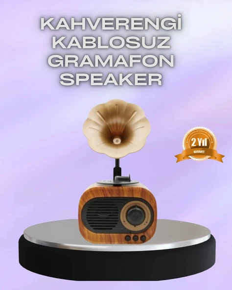Taşınabilir Mini Retro Radyo Bluetooth Hoparlör USB SD AUX Destekli ürün görseli 1
