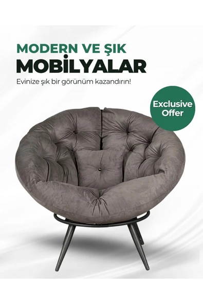 AVYNA Prestige Milano Luxury Armchair | Modern Tay Tüyü Kumaşlı Tekli Berjer | Şıklık & Konforun Buluşması ürün görseli 1
