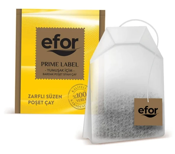 Efor Prime Label Çay 1,5 GR x 1000 Adet Bardak Poşet Çay Tek Kullanımlık Demliksiz Çay ürün görseli 1