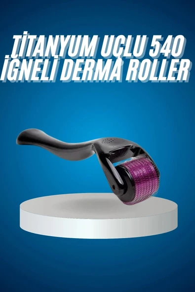 Titanyum Uçlu Derma Roller 540 İğneli 1 mm Gözenek Azaltıcı Akne İzlerine Uygun ürün görseli 1