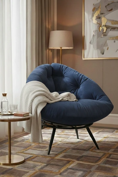 AVYNA CROWN™ Duo Collection Modern Tekli Koltuk Berjer | Kitap Okuma & Dinlenme Koltuğu - Tay Tüyü ürün görseli 1