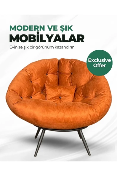 AVYNA Prestige Milano Luxury Armchair | Modern Tay Tüyü Kumaşlı Tekli Berjer | Şıklık & Konforun Buluşması ürün görseli 1