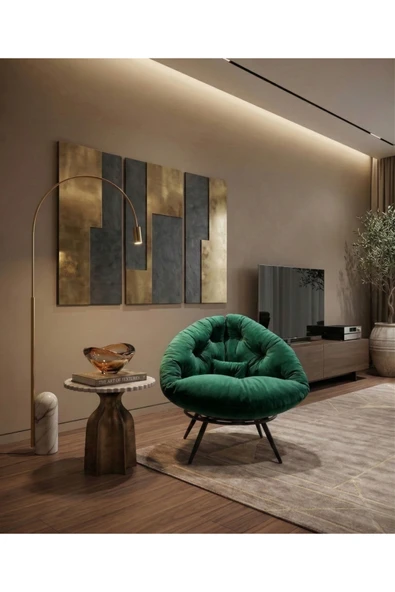 AVYNA CASSENTO™ Modern Tasarım Berjer | Premium Relax Tekli Koltuk - Zümrüt Yeşil ürün görseli 1