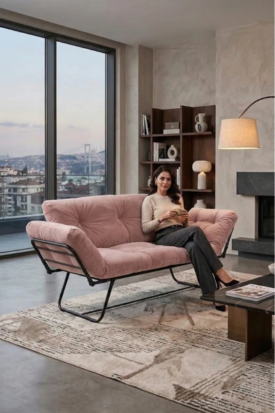AVYNA Katlanır Yataklı İkili Kanepe | Mekanizmalı Çekyat Koltuk | Premium Çekyat - Modern ve Ergonomik ürün görseli 1