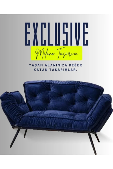 AVYNA Mekanizmalı Yataklı İkili Kanepe | Premium Katlanır Çekyat Koltuk | Modern & Fonksiyonel Tasarım ürün görseli 1