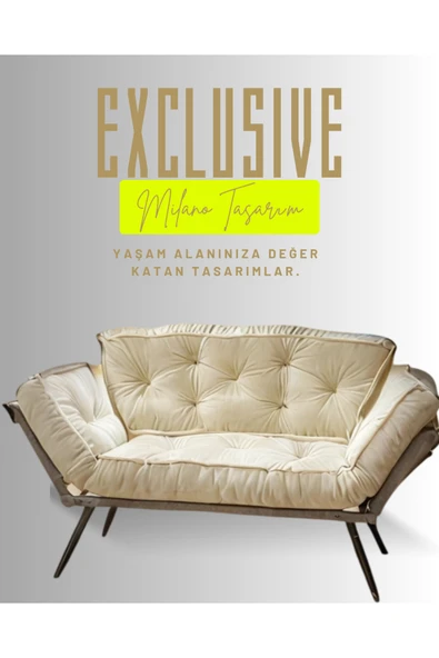 AVYNA Mekanizmalı Yataklı İkili Kanepe | Premium Katlanır Çekyat Koltuk | Modern & Fonksiyonel Tasarım ürün görseli 1