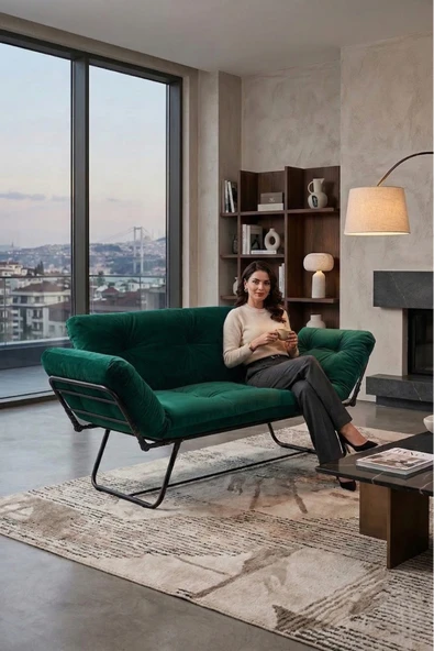 AVYNA Katlanır Yataklı İkili Kanepe | Mekanizmalı Çekyat Koltuk | Premium Çekyat - Modern ve Ergonomik ürün görseli 1