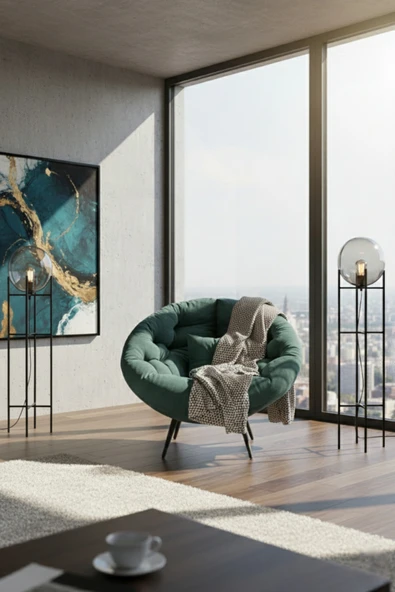 AVYNA Groky Prestige Collection Berjer | Premium Tekli Koltuk, Ortopedik Destekli Konfor – Yeşil ürün görseli 1