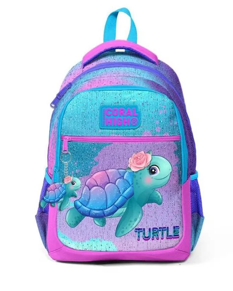 Coral High Kaplumbağa Desenli Okul Çantası 23497 ürün görseli 1