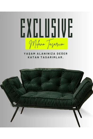 AVYNA Mekanizmalı Yataklı İkili Kanepe | Premium Katlanır Çekyat Koltuk | Modern & Fonksiyonel Tasarım ürün görseli 1