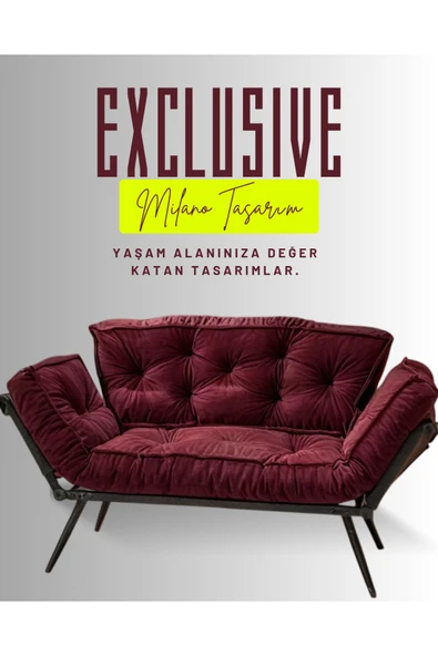 AVYNA Mekanizmalı Yataklı İkili Kanepe | Premium Katlanır Çekyat Koltuk | Modern & Fonksiyonel Tasarım ürün görseli 1