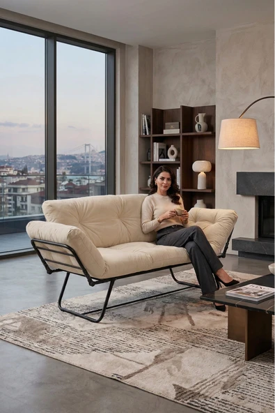 AVYNA Katlanır Yataklı İkili Kanepe | Mekanizmalı Çekyat Koltuk | Premium Çekyat - Modern ve Ergonomik ürün görseli 1