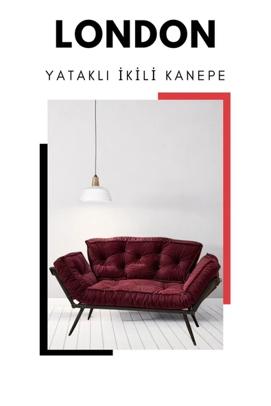 AVYNA London Signature Edition | Yatak Olabilen Mekanizmalı İkili Kanepe | Uzun Ömürlü Koltuk ürün görseli 1