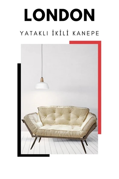 AVYNA London Signature Edition | Yatak Olabilen Mekanizmalı İkili Kanepe | Uzun Ömürlü Koltuk ürün görseli 1