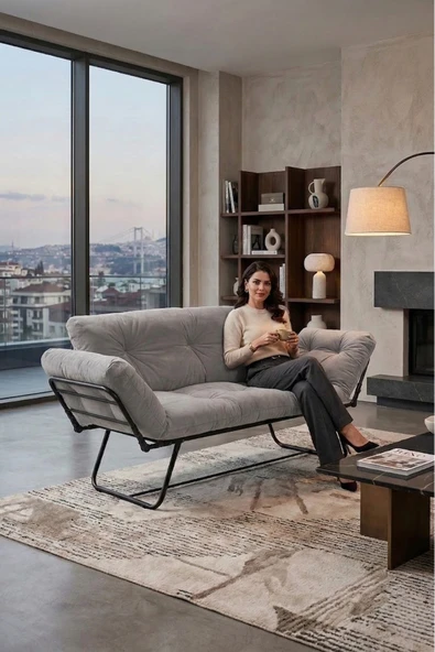 AVYNA Katlanır Yataklı İkili Kanepe | Mekanizmalı Çekyat Koltuk | Premium Çekyat - Modern ve Ergonomik ürün görseli 1