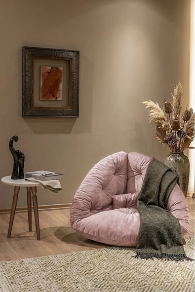 AVYNA MONZA™ Premium Relax 2’si 1 Arada Yer Minderi & Armut Koltuk – Tay Tüyü Kumaş, Ergonomik Tasarım ürün görseli 1