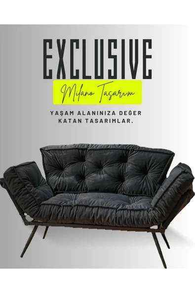 AVYNA Mekanizmalı Yataklı İkili Kanepe | Premium Katlanır Çekyat Koltuk | Modern & Fonksiyonel Tasarım ürün görseli 1