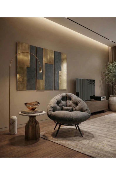 AVYNA CASSENTO™ Modern Tasarım Berjer | Premium Relax Tekli Koltuk - Füme ürün görseli 1