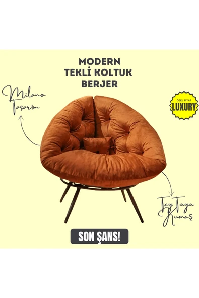 AVYNA Aurelia Berjer | Riviera Collection | Modern & Zarif Tekli Koltuk Berjer | Rahat Dinlenme Koltuğu ürün görseli 1