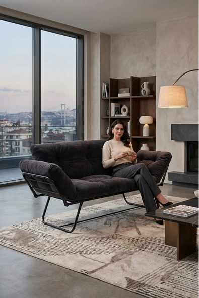AVYNA Katlanır Yataklı İkili Kanepe | Mekanizmalı Çekyat Koltuk | Premium Çekyat - Modern ve Ergonomik ürün görseli 1