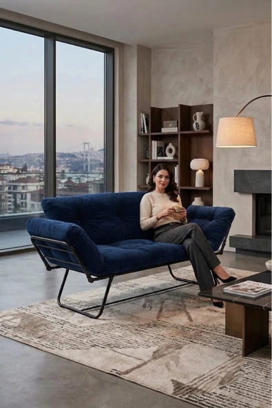 AVYNA Katlanır Yataklı İkili Kanepe | Mekanizmalı Çekyat Koltuk | Premium Çekyat - Modern ve Ergonomik ürün görseli 1