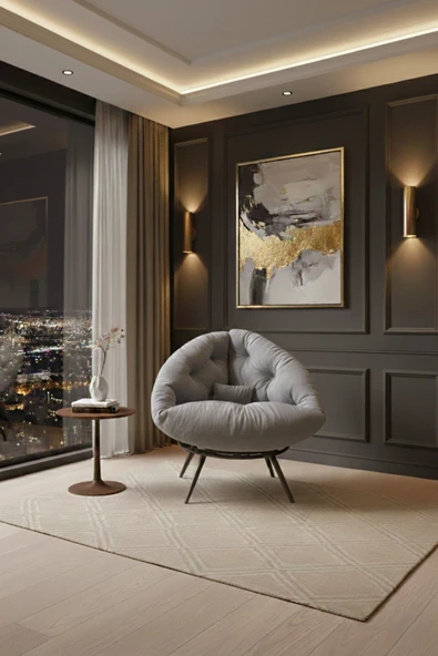 AVYNA ARVION™ Exclusive Lounge Tekli Koltuk Berjer | TV & Dinlenme Koltuğu | Yastıklı & Minderli ürün görseli 1