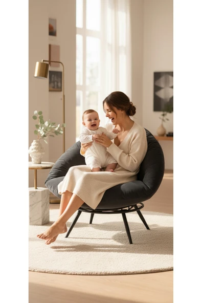 AVYNA Elite Milano Modern Tekli Berjer – Ergonomik Dinlenme ve Okuma Koltuğu | Lüks Tay Tüyü Döşeme ürün görseli 1
