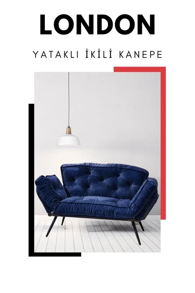 AVYNA London Signature Edition | Yatak Olabilen Mekanizmalı İkili Kanepe | Uzun Ömürlü Koltuk ürün görseli 1