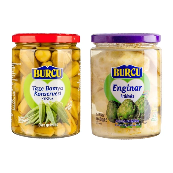 Burcu Enginar ve Bamya 550 gr Cam 2 li Paket ürün görseli 1