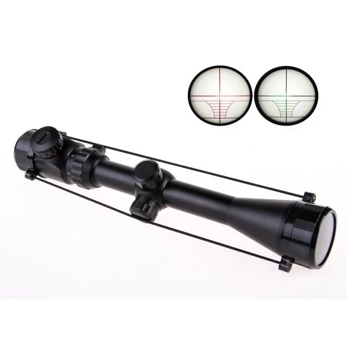 3-9X40 Zoomlu Çıft Işıklı Tüfeği Dürbünü Montaj Kelepçeli ürün görseli 1