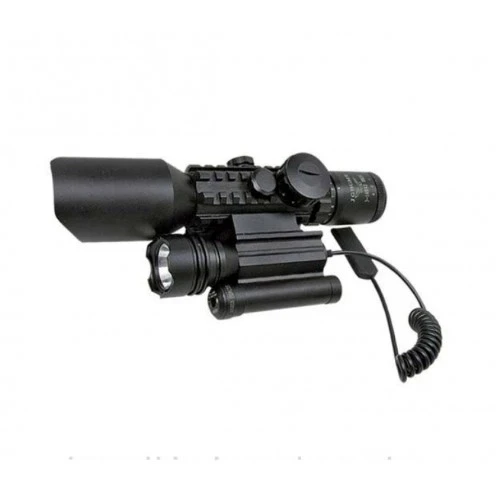 3-10X42 Zoomlu Tüfeği Dürbünü Lazeri Zenon Fenerli M9 ürün görseli 1