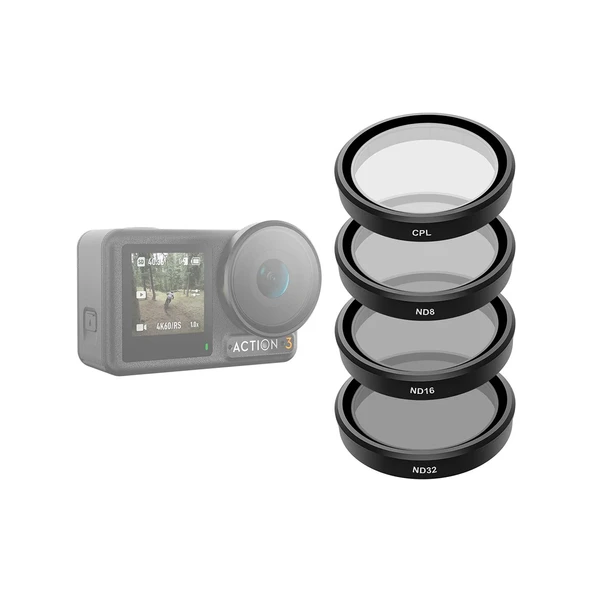 Telesın Osmo Action 3/4/5 Pro Cpl+Nd8/16/32 Filtre Seti ürün görseli 1