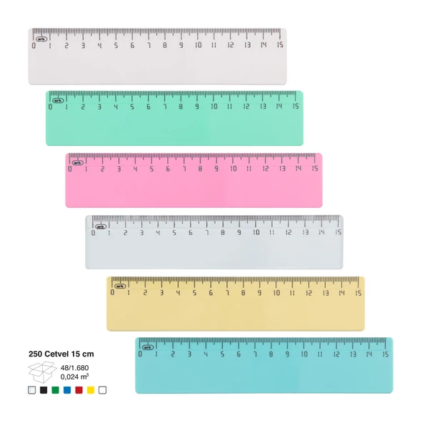 Ark 15 cm Plastik Cetvel ürün görseli 1