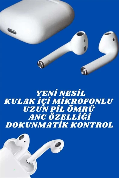 2.Nesil Yeni Model Tws Bluetooth Kulaklık Dokunmatik Yüksek Ses Kaliteli ürün görseli 1