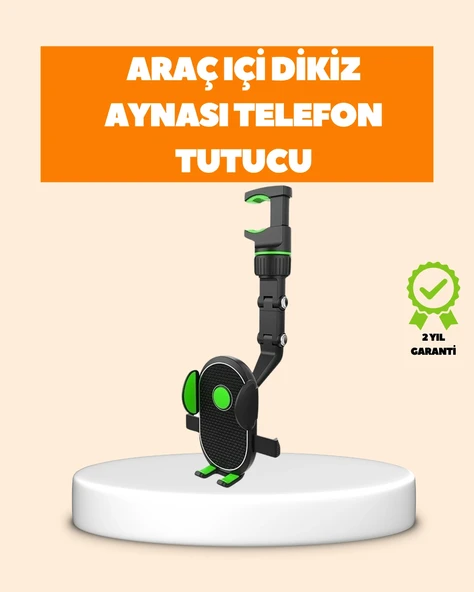 Araç İçi Dikiz Aynası Telefon Tutucu Katlanabilir Çok Fonksiyonlu ürün görseli 1