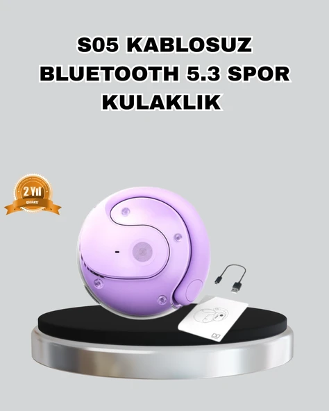 Bluetooth 5.3 S05 Kablosuz Kulaklık Ipx4 Spor Uyumlu Suya Dayanıklı Stereo ürün görseli 1