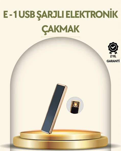 Usb Şarjlı Alevsiz Elektronik Çakmak – Rüzgara Dayanıklı, Gazsız, Güvenli Kullanım ürün görseli 1