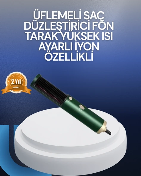 Saç Kurutma, Düzleştirici Tarak Tek Cihazda – 3 Kademeli Isı Ayarı ürün görseli 1