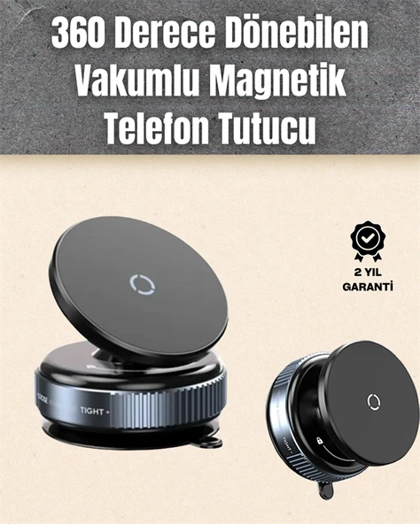 Çok Yönlü Döner Başlıklı Vakumlu Araç Telefon Standı – Sert Yollarda Stabil Kullanım ürün görseli 1